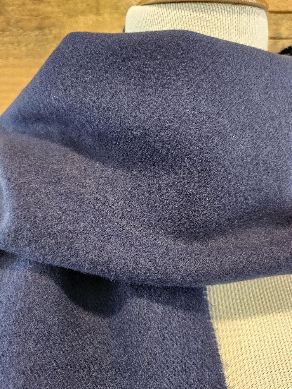 🐕 Classic Navy Fringe Scarf 🐕 - Picture 3 of 4